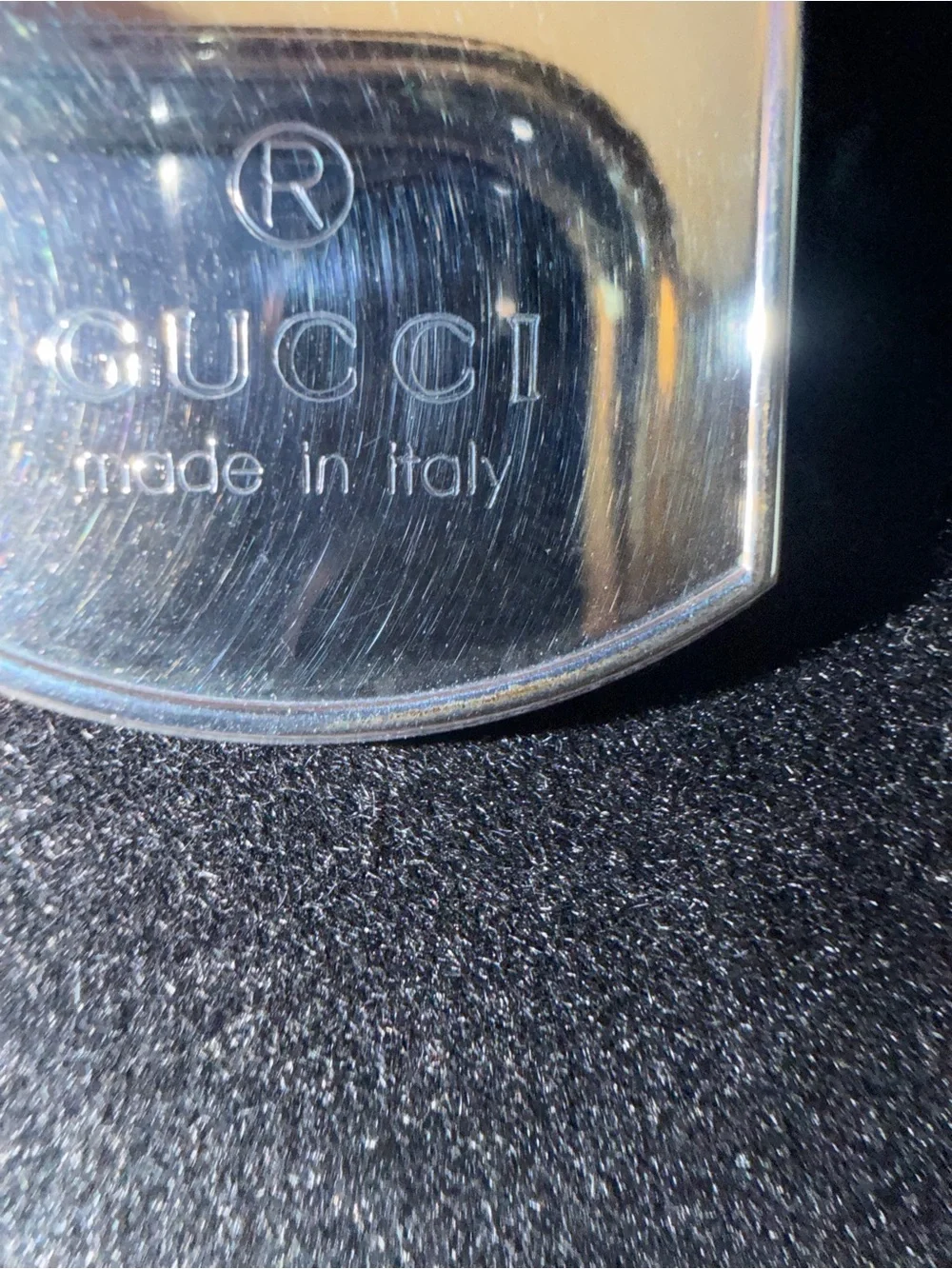 Gucci Silver-Tone Dog Tag Pendant Necklace
